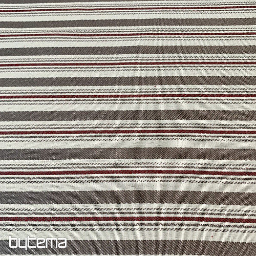 Table cloth and scarf TOSCANA VALERY MULTI STRIPE burgundy