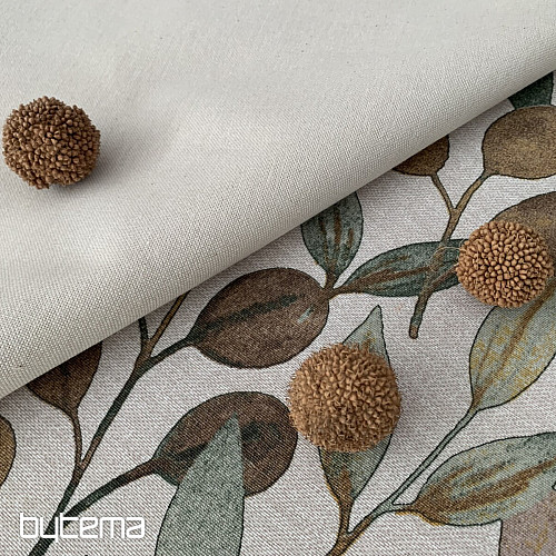 Tablecloth and scarf LISTY HOJAS green