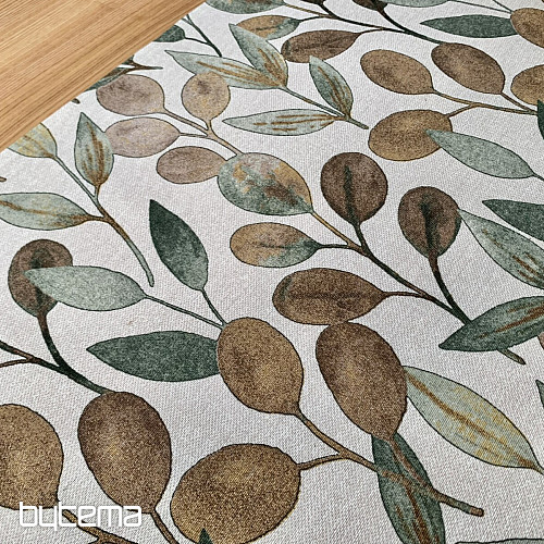 Tablecloth and scarf LISTY HOJAS green