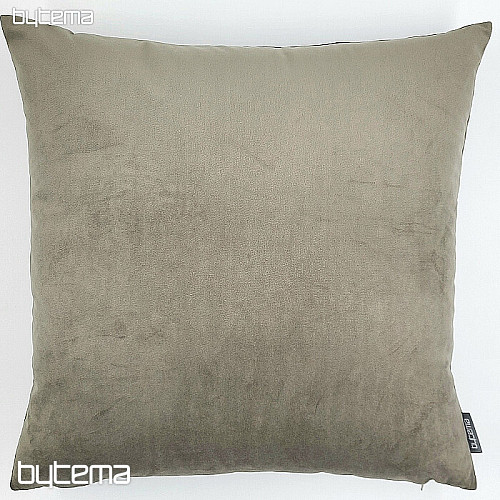 Velvet decorative fabric RIVIERA GRAY BEIGE