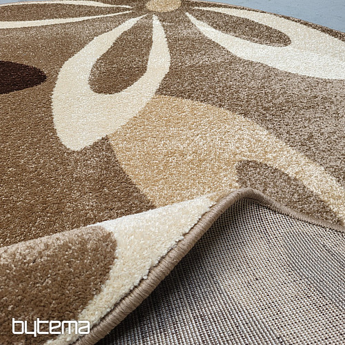 Round carpet KARMEL flower beige