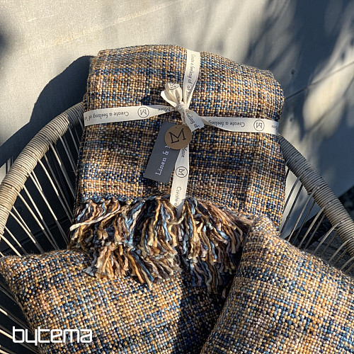 Luxury plaid YARA WOLF BROWN blue