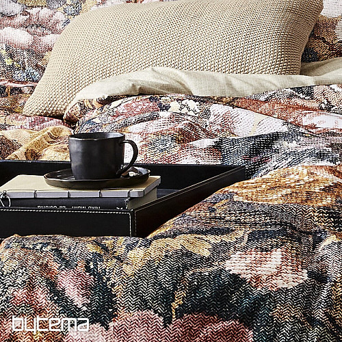 Luxury flannel bedding IRISETTE ZOBEL copper rose