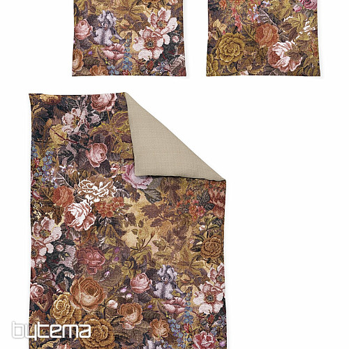 Luxury flannel bedding IRISETTE ZOBEL copper rose