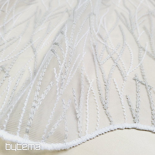 Luxury embroidered curtain GERSTER 11804/0840 beige white