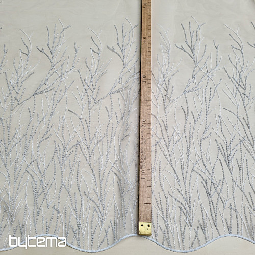 Luxury embroidered curtain GERSTER 11804/0840 beige white