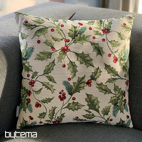 Christmas tapestry cover HOLLY