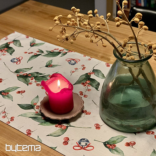 Christmas tablecloth and scarf CESMÍN VELKÁ