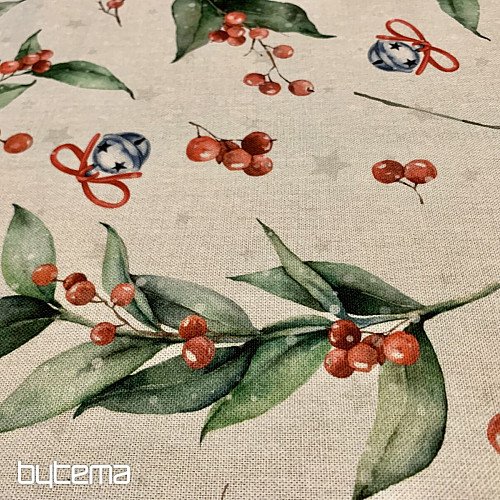 Christmas tablecloth and scarf CESMÍN VELKÁ