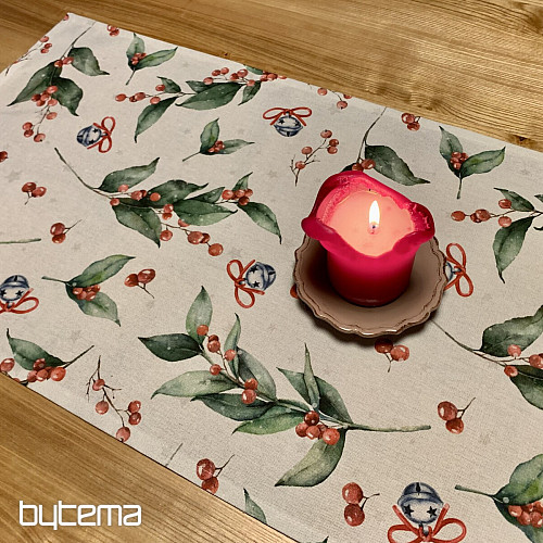 Christmas tablecloth and scarf CESMÍN VELKÁ