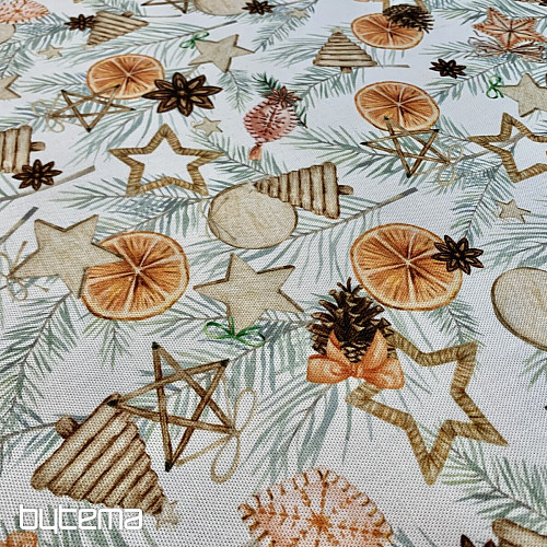 Christmas tablecloth DRIED ORANGES