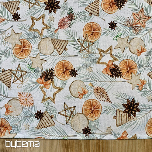 Christmas tablecloth DRIED ORANGES