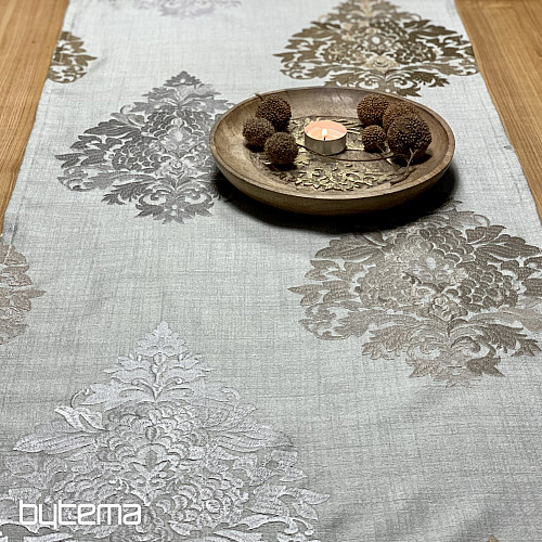 Embroidered shawl REVIVAL grey-silver