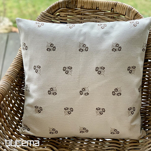 Decorative covering ALPINE FLOWERS jacquard BEIGE