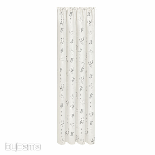 NATURE Gerster curtain FLOWERS GRAY