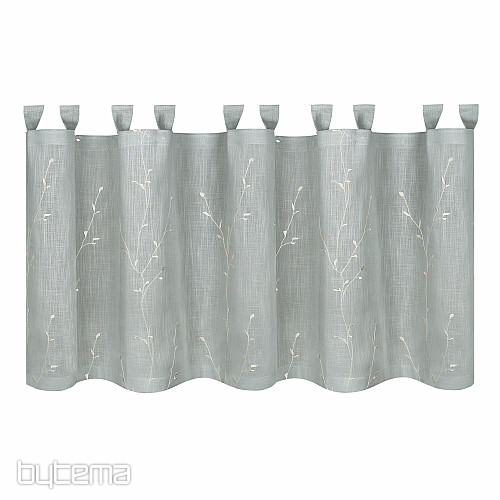 NATURE Gerster ready-made curtain EMBROIDERED Twigs WHITE