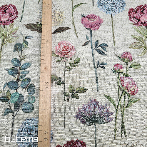 Tapestry fabric FLORES TIME