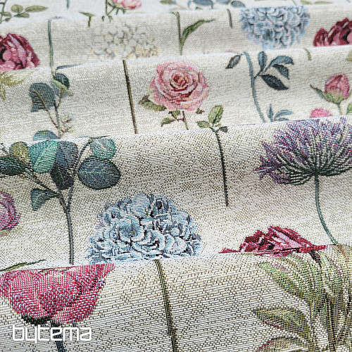 Tapestry fabric FLORES TIME