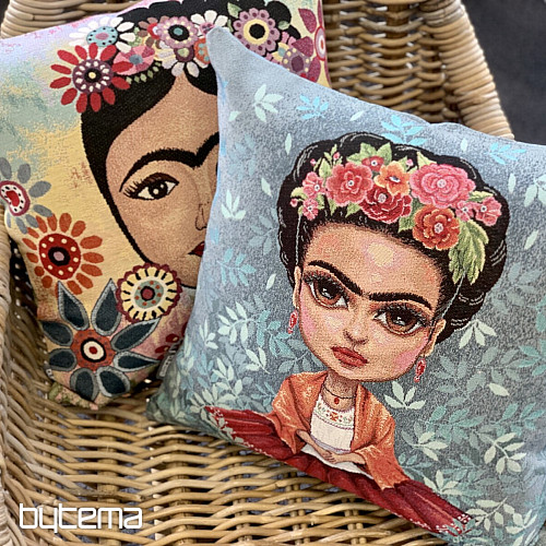 Tapestry cushion cover FRIDA with a cat