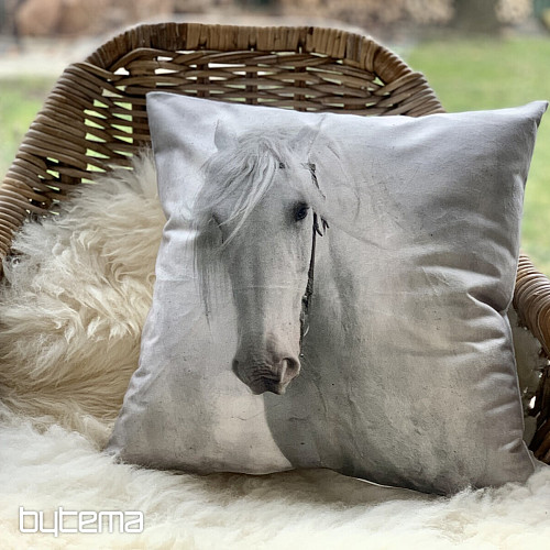 Decorative cushion cover WHITE HORSE