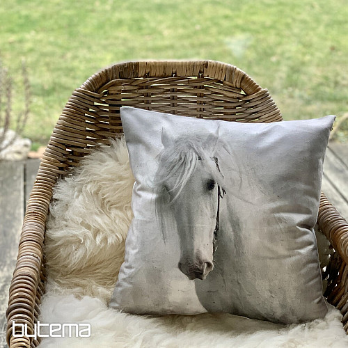 Decorative cushion cover WHITE HORSE