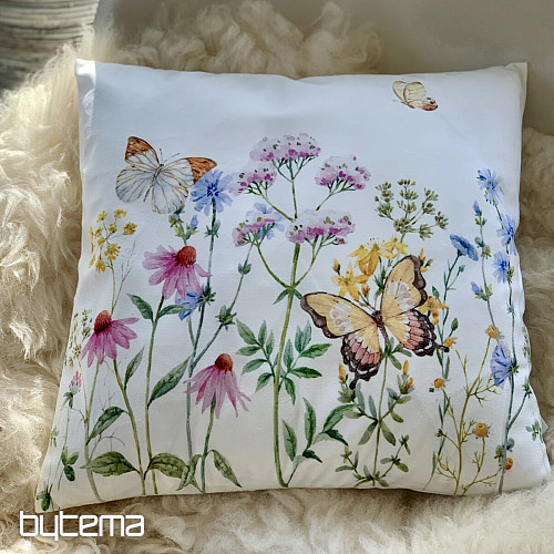 Decorative cushion cover MEADOW BUTTERFLIES
