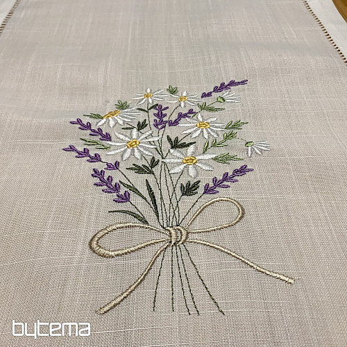 Embroidered tablecloth and shawl BOUQUET OF DAISY