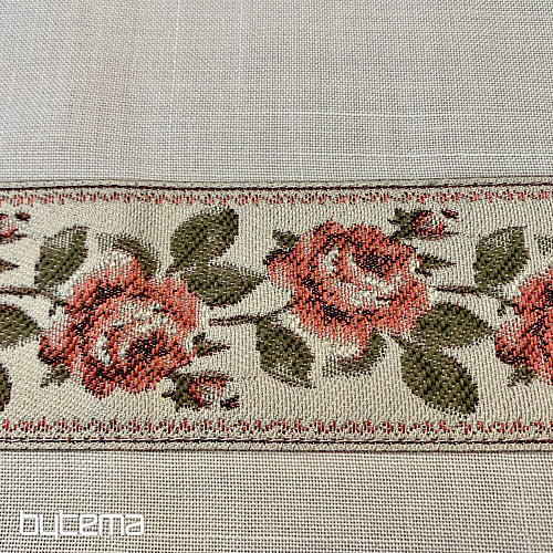 Embroidered tablecloth and shawl ROSES
