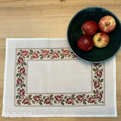 Embroidered tablecloth and shawl ROSES