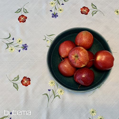 Embroidered tablecloth FLOWERS IN A SQUARE