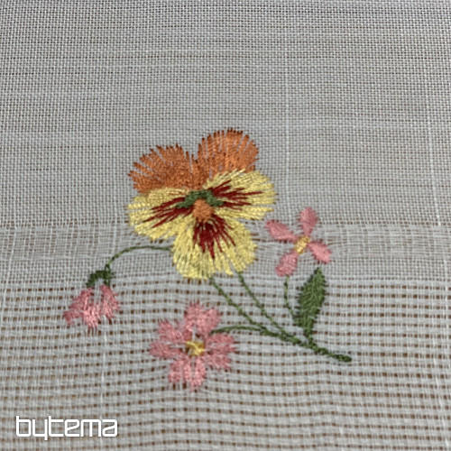 Embroidered tablecloth and shawl GARDEN FLOWERS