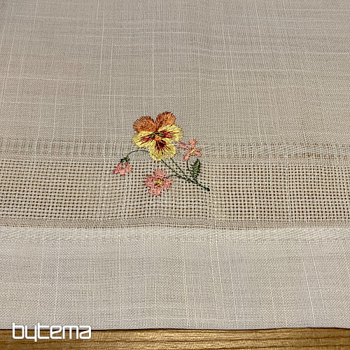 Embroidered tablecloth and shawl GARDEN FLOWERS
