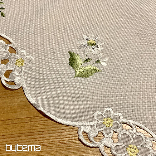 DAISY embroidered tablecloth and scarf