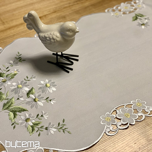 DAISY embroidered tablecloth and scarf