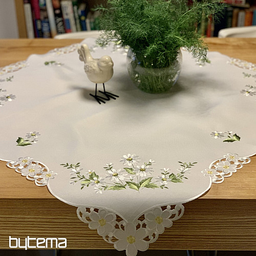 DAISY embroidered tablecloth and scarf