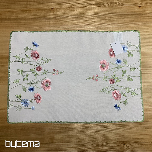 Embroidered tablecloth and shawl MEADOW FLOWERS