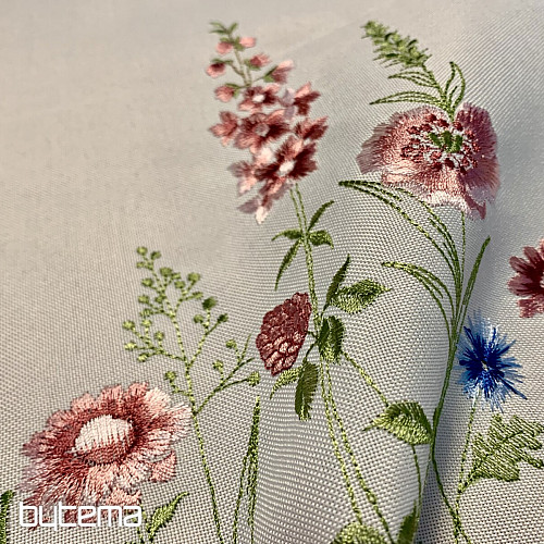 Embroidered tablecloth and shawl MEADOW FLOWERS