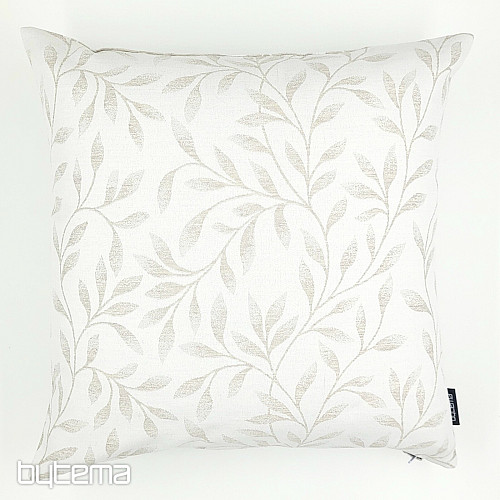 Decorative cushion cover LEAFS beige - double-sided