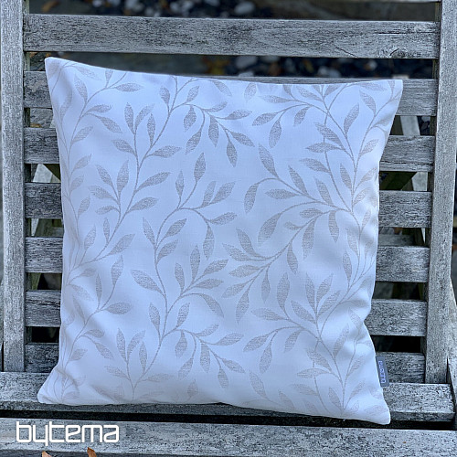 Decorative cushion cover LEAFS beige - double-sided