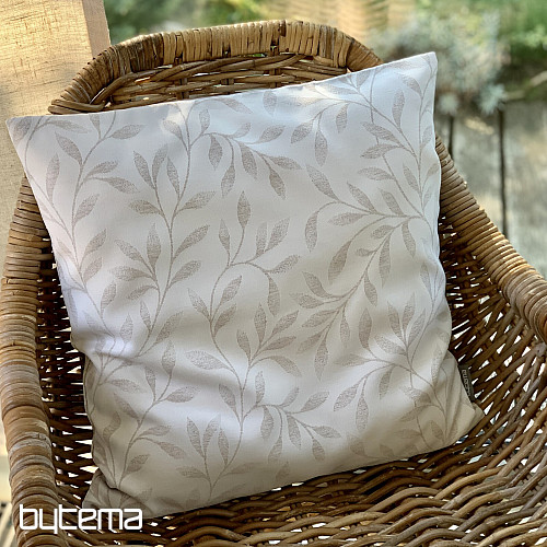 Decorative cushion cover LEAFS beige - double-sided