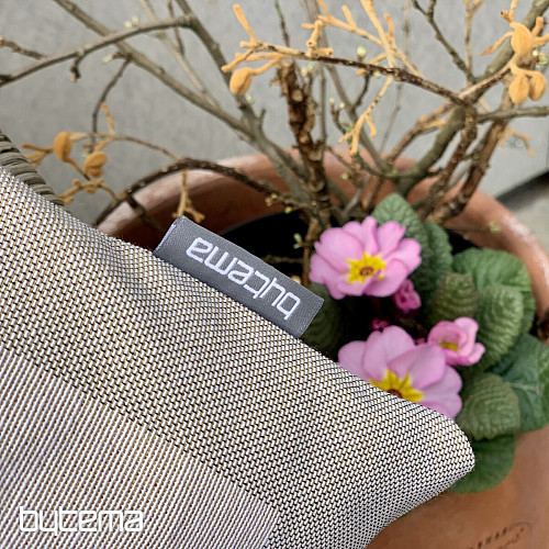 Tapestry cushion cover HARE IN A FLOWER POT beige frame