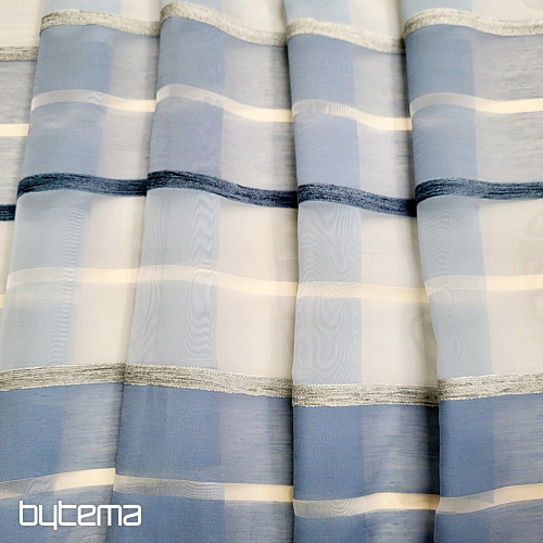 Voile curtain BLUE WHITE STRIPES