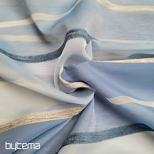 Voile curtain BLUE WHITE STRIPES