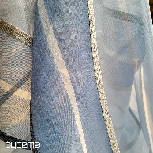 Voile curtain BLUE WHITE STRIPES