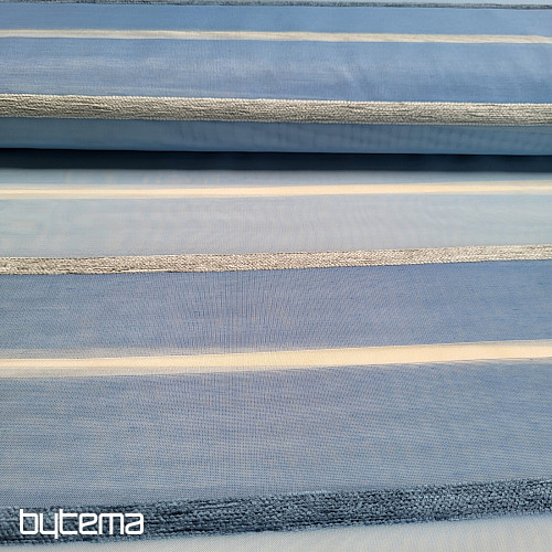 Voile curtain BLUE WHITE STRIPES