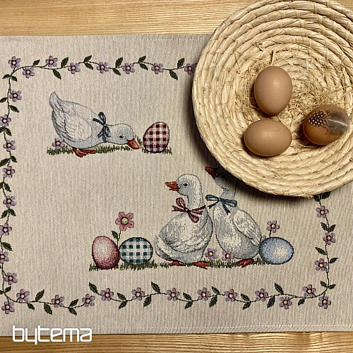 Tapestry tablecloth and scarf GREEN CHECKED BUGS