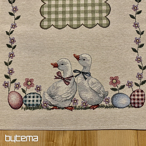 Tapestry tablecloth and scarf GREEN CHECKED BUGS