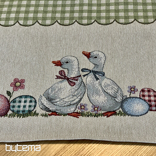 Tapestry tablecloth and scarf GREEN CHECKED BUGS
