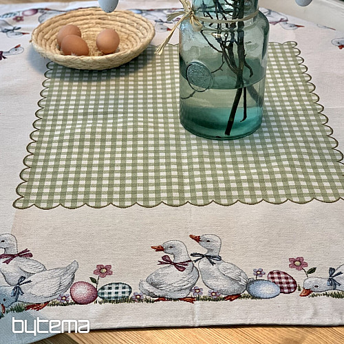 Tapestry tablecloth and scarf GREEN CHECKED BUGS