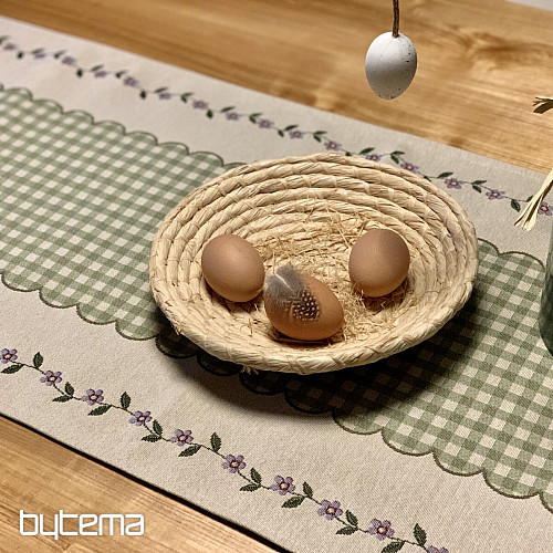 Tapestry tablecloth and scarf GREEN CHECKED BUGS
